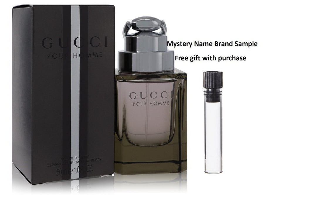 Gucci (New) by Gucci Eau De Toilette Spray 1.6 oz And a Mystery Name brand sample vile