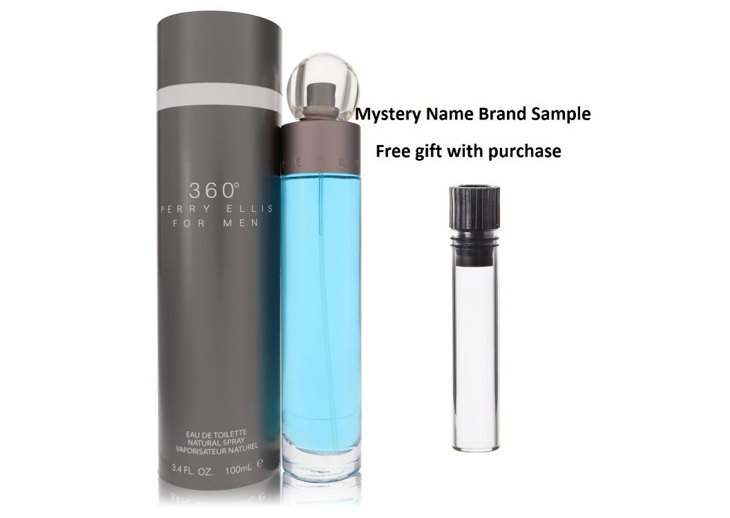perry ellis 360 by Perry Ellis Eau De Toilette Spray 3.4 oz And a Mystery Name brand sample vile