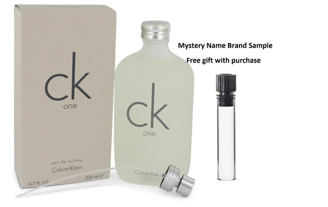 CK ONE by Calvin Klein Eau De Toilette Spray (Unisex) 6.6 oz And a Mystery Name brand sample vile