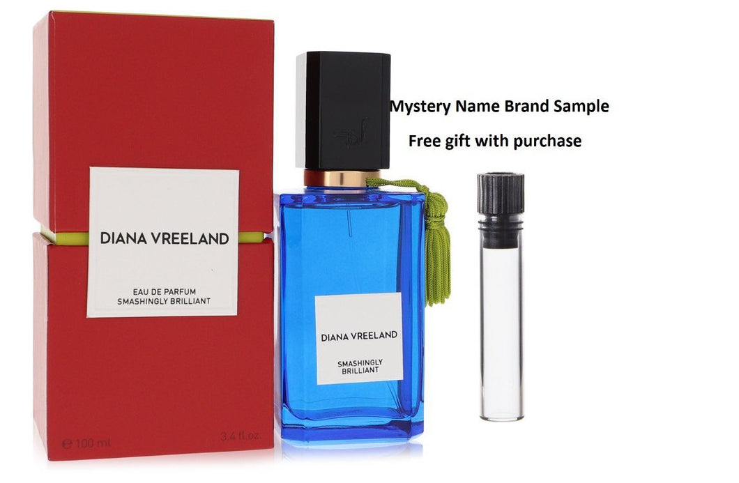 Diana Vreeland Smashingly Brilliant by Diana Vreeland Eau De Parfum Spray (Unisex) 3.4 oz And a Mystery Name brand sample vile