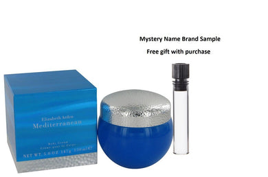Mediterranean by Elizabeth Arden Body Cream 5 oz And a Mystery Name brand sample vile