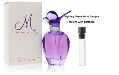 M (Mariah Carey) by Mariah Carey Eau De Parfum Spray 3.4 oz And a Mystery Name brand sample vile