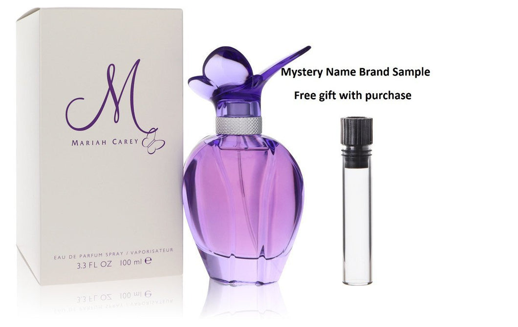 M (Mariah Carey) by Mariah Carey Eau De Parfum Spray 3.4 oz And a Mystery Name brand sample vile