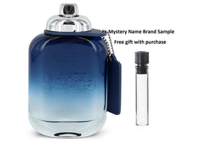 Coach Blue by Coach Eau De Toilette Spray (Tester) 3.3 oz And a Mystery Name brand sample vile