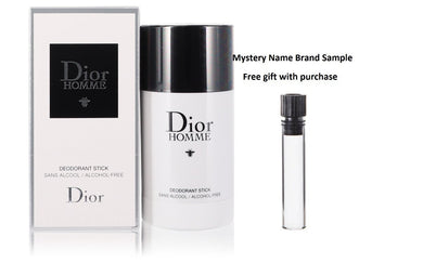 Dior Homme by Christian Dior Alcohol Free Deodorant Stick 2.62 oz And a Mystery Name brand sample vile