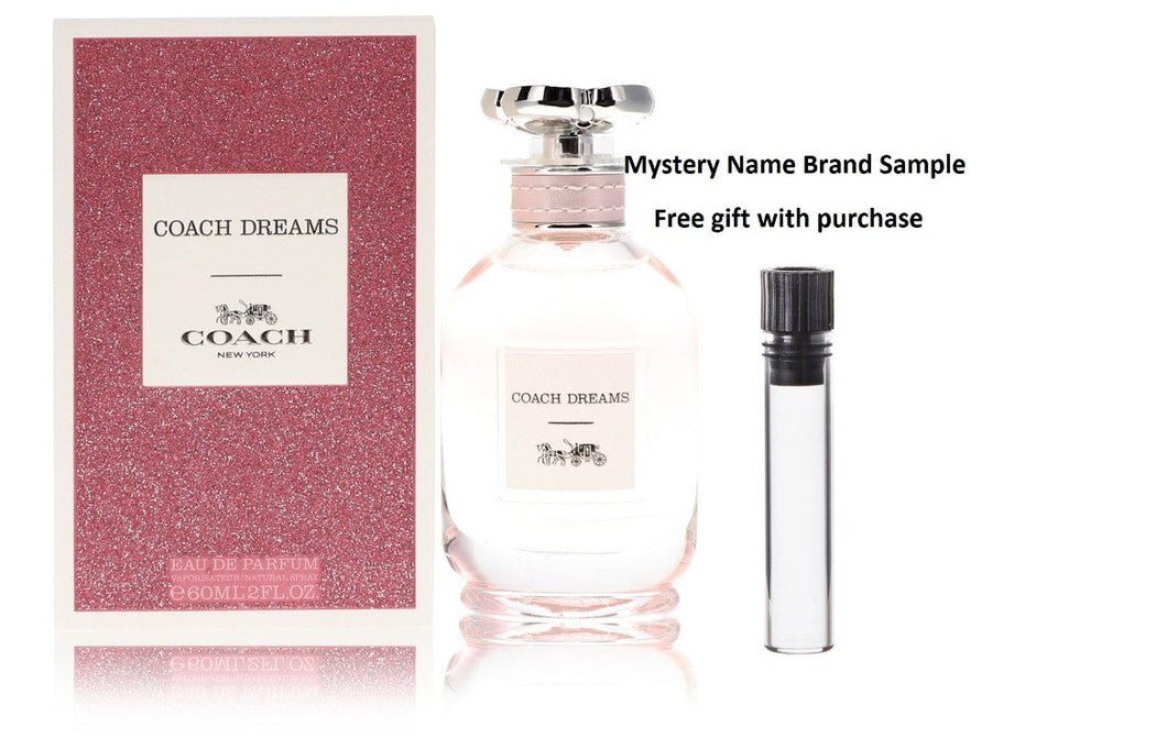 Coach Dreams by Coach Eau De Parfum Spray 2 oz And a Mystery Name brand sample vile