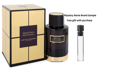 Nightfall Patchouli by Carolina Herrera Eau De Parfum Spray (Unisex) 3.4 oz And a Mystery Name brand sample vile
