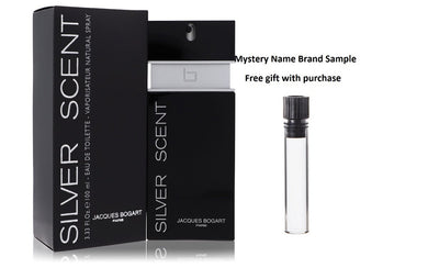 Silver Scent by Jacques Bogart Eau De Toilette Spray 3.4 oz And a Mystery Name brand sample vile