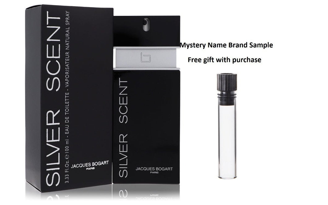 Silver Scent by Jacques Bogart Eau De Toilette Spray 3.4 oz And a Mystery Name brand sample vile