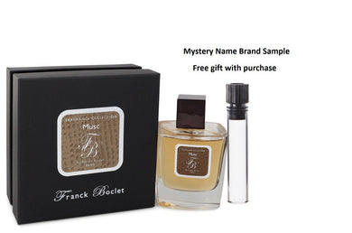 Franck Boclet Musc by Franck Boclet Eau De Parfum Spray (Unisex) 3.4 oz And a Mystery Name brand sample vile