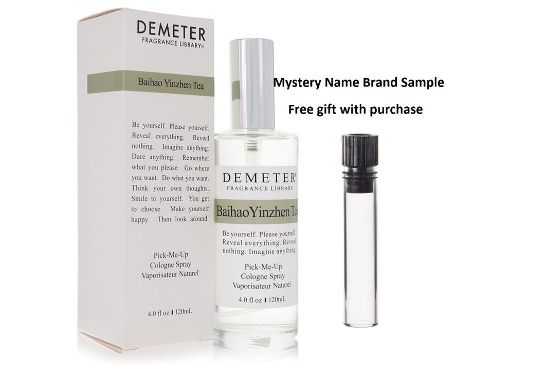Demeter Baihao Yinzhen Tea by Demeter Cologne Spray 4 oz And a Mystery Name brand sample vile