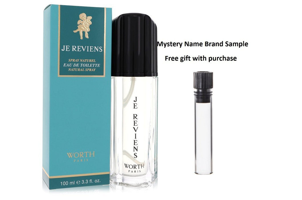 je reviens by Worth Eau De Toilette Spray 3.3 oz And a Mystery Name brand sample vile