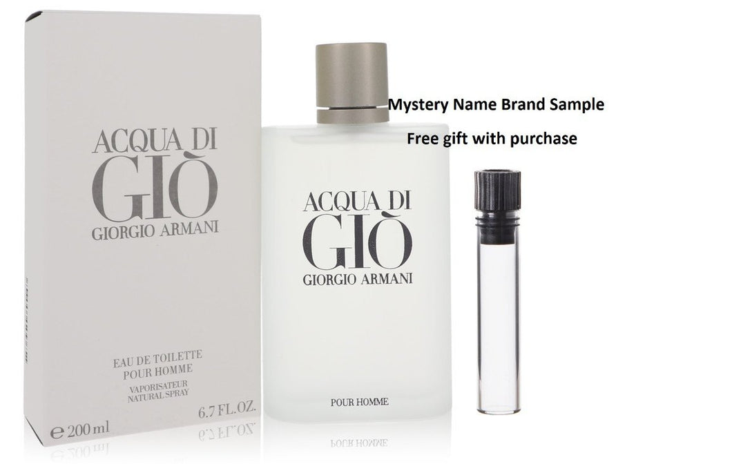 ACQUA DI GIO by Giorgio Armani Eau De Toilette Spray 6.7 oz And a Mystery Name brand sample vile