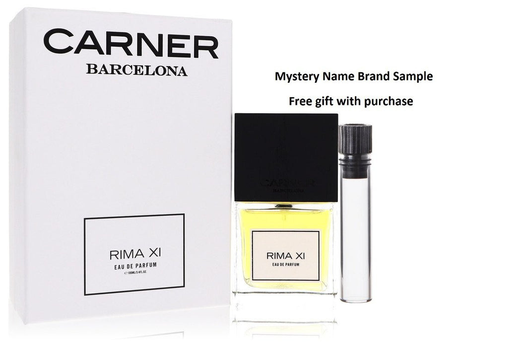 Rima XI by Carner Barcelona Eau De Parfum Spray 3.4 oz And a Mystery Name brand sample vile
