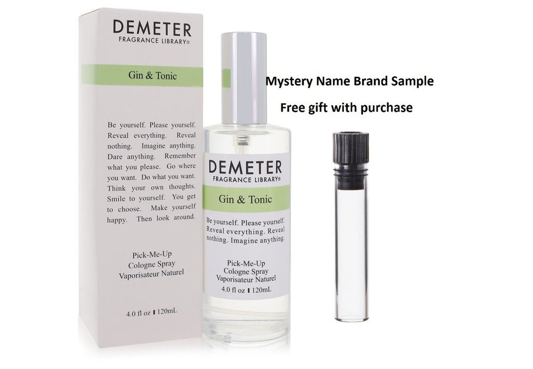 Demeter Gin & Tonic by Demeter Cologne Spray 4 oz And a Mystery Name brand sample vile