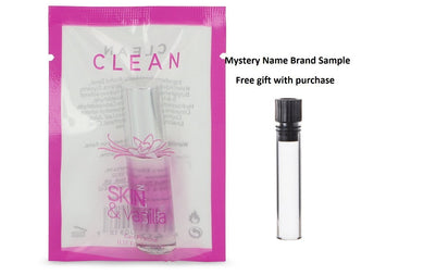 Clean Skin and Vanilla by Clean Mini Eau Frachie .17 oz And a Mystery Name brand sample vile