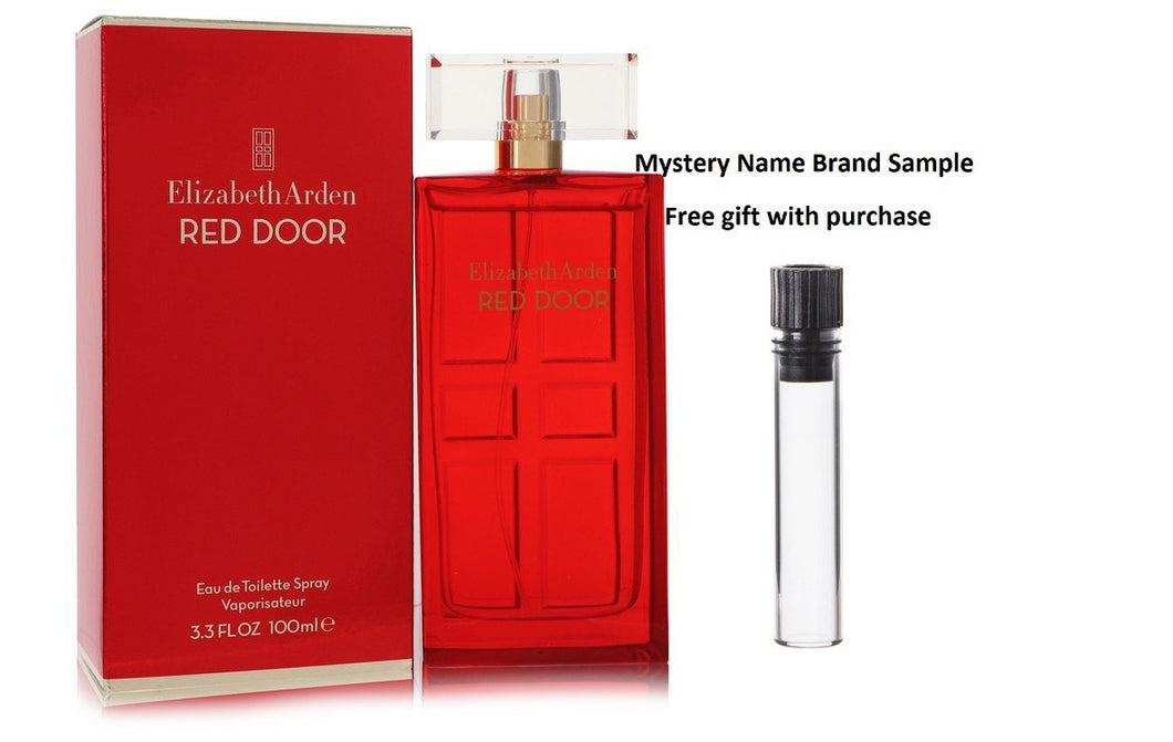 RED DOOR by Elizabeth Arden Eau De Toilette Spray 3.3 oz And a Mystery Name brand sample vile