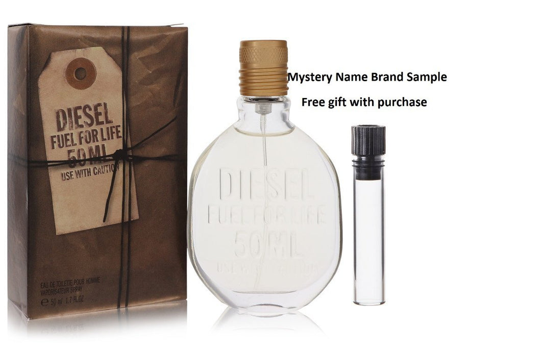 Fuel For Life by Diesel Eau De Toilette Spray 1.7 oz And a Mystery Name brand sample vile