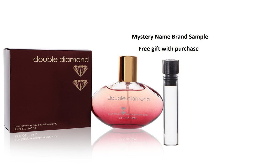 Double Diamond by Yzy Perfume Eau De Parfum Spray 3.4 oz And a Mystery Name brand sample vile