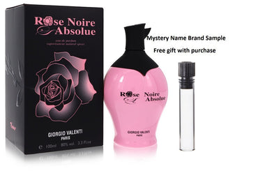 Rose Noire Absolue by Giorgio Valenti Eau De Parfum Spray 3.4 oz And a Mystery Name brand sample vile
