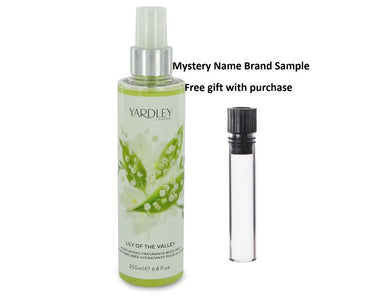 Lily of The Valley Yardley by Yardley London Body Mist 6.8 oz  And a Mystery Name brand sample vile
