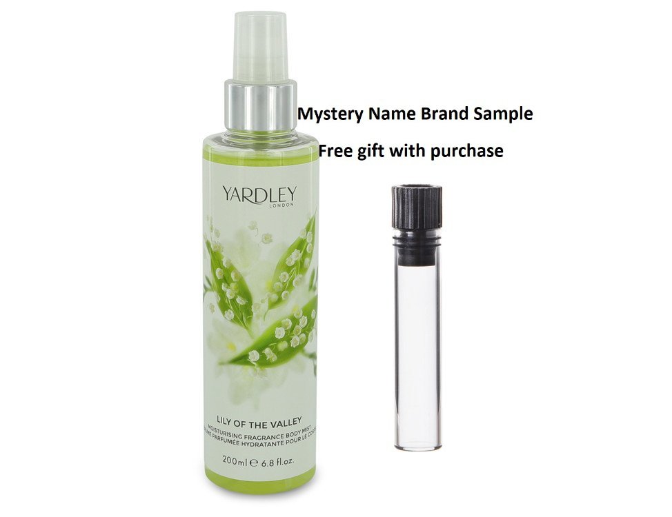 Lily of The Valley Yardley by Yardley London Body Mist 6.8 oz  And a Mystery Name brand sample vile
