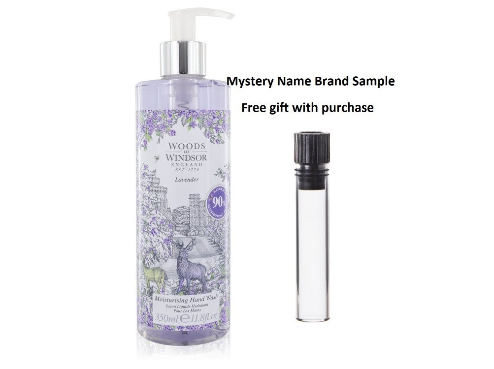 Lavender by Woods of Windsor Hand Wash 11.8 oz And a Mystery Name brand sample vile