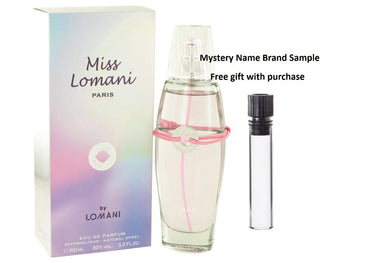 Miss Lomani by Lomani Eau De Parfum Spray 3.3 oz And a Mystery Name brand sample vile