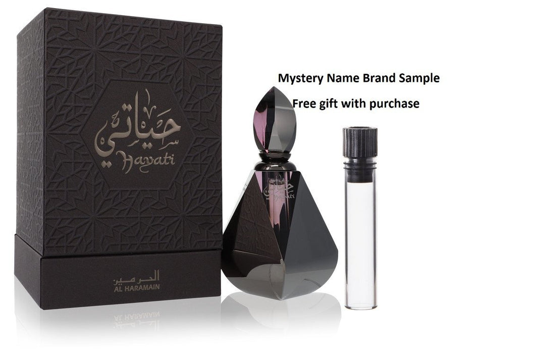 Al Haramain Hayati by Al Haramain Eau De Parfum Spray 0.4 oz And a Mystery Name brand sample vile