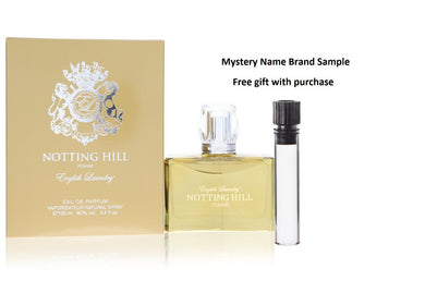 Notting Hill by English Laundry Eau De Parfum Spray 3.4 oz And a Mystery Name brand sample vile