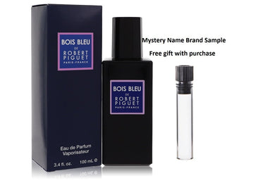 Bois Bleu by Robert Piguet Eau De Parfum Spray (Unisex) 3.4 oz And a Mystery Name brand sample vile