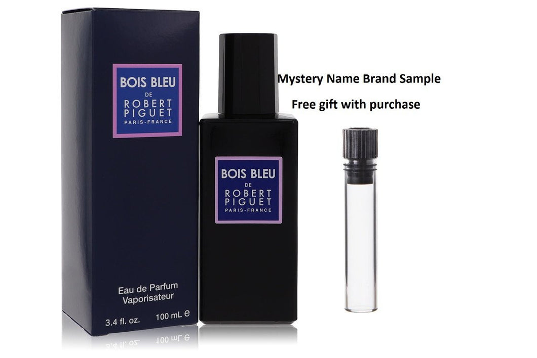 Bois Bleu by Robert Piguet Eau De Parfum Spray (Unisex) 3.4 oz And a Mystery Name brand sample vile