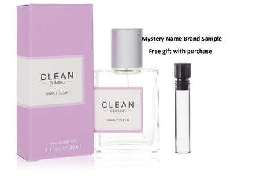 Clean Simply Clean by Clean Eau De Parfum Spray (Unisex) 1 oz And a Mystery Name brand sample vile