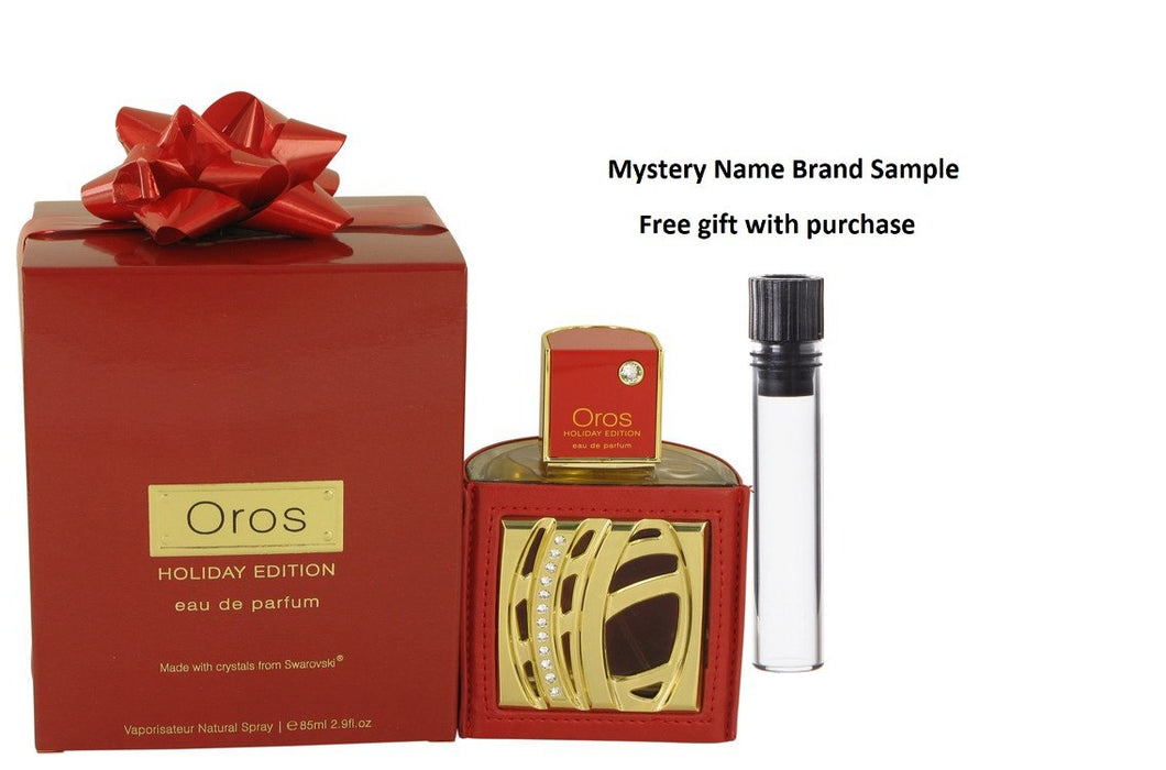 Armaf Oros Holiday by Armaf Eau De Parfum Spray 2.9 oz And a Mystery Name brand sample vile