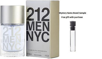 212 by Carolina Herrera EDT SPRAY 1 OZ for MEN And a Mystery Name brand sample vile
