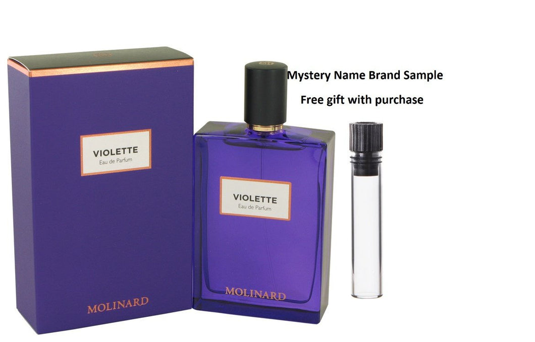 Molinard Violette by Molinard Eau De Parfum Spray (Unisex) 2.5 oz And a Mystery Name brand sample vile