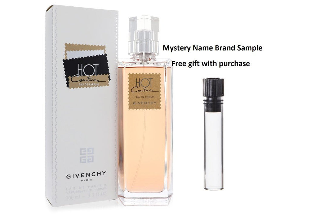 HOT COUTURE by Givenchy Eau De Parfum Spray 3.3 oz And a Mystery Name brand sample vile