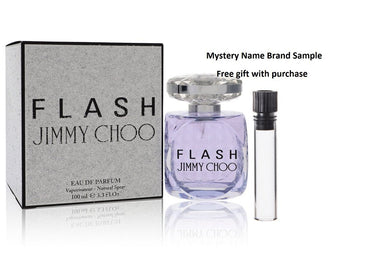 Flash by Jimmy Choo Eau De Parfum Spray 3.4 oz And a Mystery Name brand sample vile