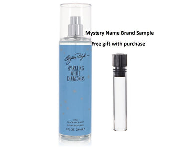 Sparkling White Diamonds by Elizabeth Taylor Fragrance Mist 8 oz And a Mystery Name brand sample vile