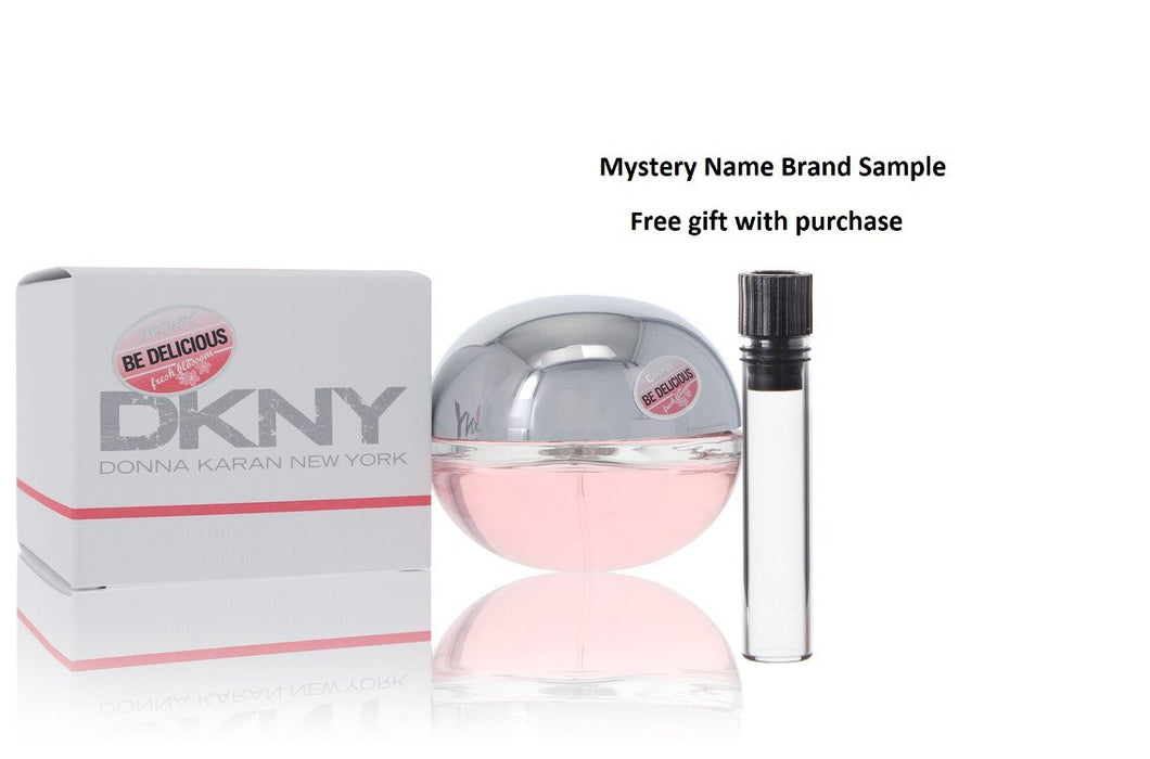 Be Delicious Fresh Blossom by Donna Karan Eau De Parfum Spray 1.7 oz And a Mystery Name brand sample vile