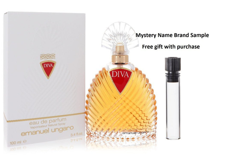 DIVA by Ungaro Eau De Parfum Spray 3.3 oz And a Mystery Name brand sample vile