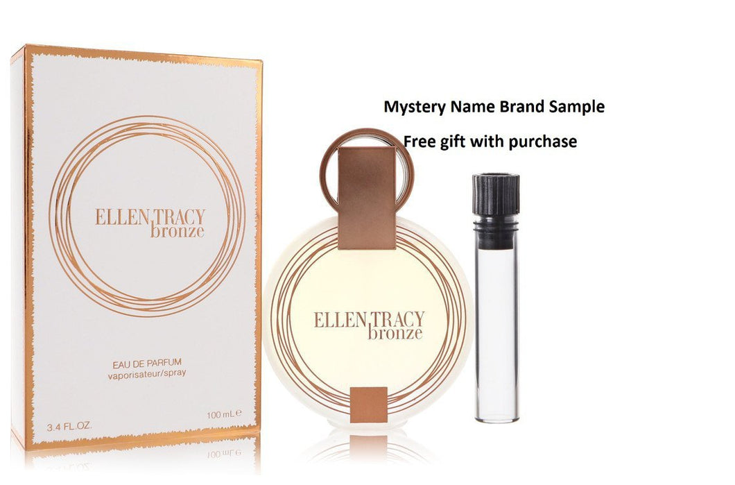 Ellen Tracy Bronze by Ellen Tracy Eau De Parfum Spray 3.3 oz And a Mystery Name brand sample vile