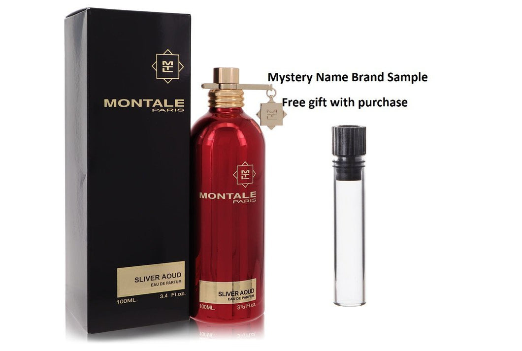 Montale Silver Aoud by Montale Eau De Parfum Spray 3.3 oz And a Mystery Name brand sample vile