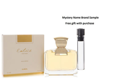 Ajmal Entice by Ajmal Eau De Parfum Spray 2.5 oz And a Mystery Name brand sample vile