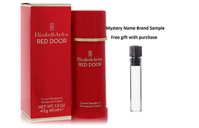 RED DOOR by Elizabeth Arden Deodorant Cream 1.5 oz And a Mystery Name brand sample vile