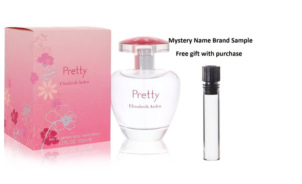 Pretty by Elizabeth Arden Eau De Parfum Spray 3.4 oz And a Mystery Name brand sample vile
