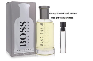 BOSS NO. 6 by Hugo Boss Eau De Toilette Spray (Grey Box) 3.3 oz And a Mystery Name brand sample vile