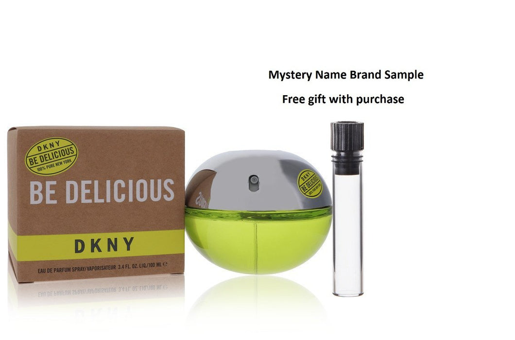 Be Delicious by Donna Karan Eau De Parfum Spray 3.4 oz And a Mystery Name brand sample vile