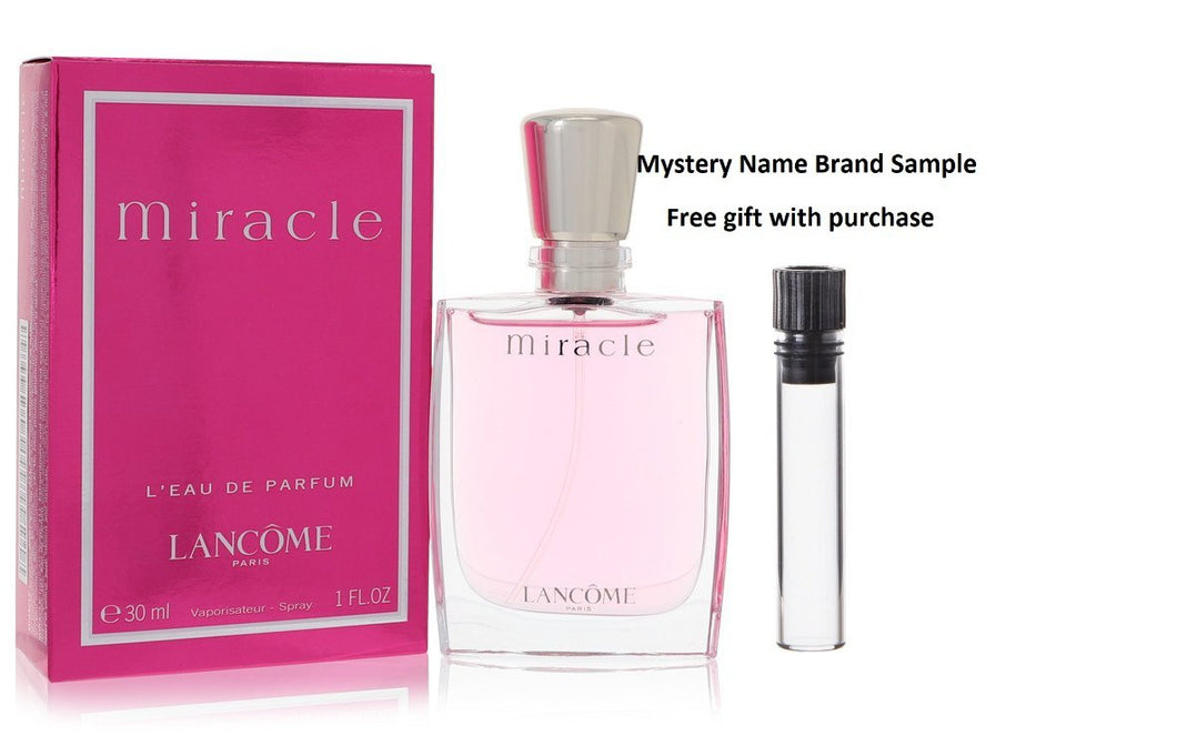 MIRACLE by Lancome Eau De Parfum Spray 1 oz And a Mystery Name brand sample vile