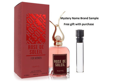 Riiffs Rose De Soleil by Riiffs Eau De Parfum Spray 3.4 oz And a Mystery Name brand sample vile